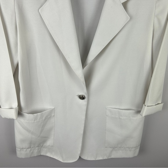 Vintage Tradition Classic White Blazer Jacket Retro Size 10 - Picture 4 of 14